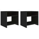 Bedside Cabinets 2 pcs Black 40x30x40 cm Engineered Wood